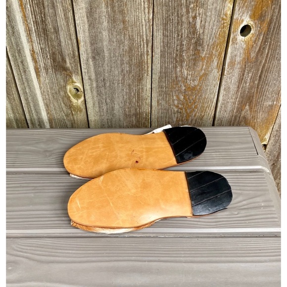 Sling back peep toe cow hair flat shoes - Picture 5 of 5